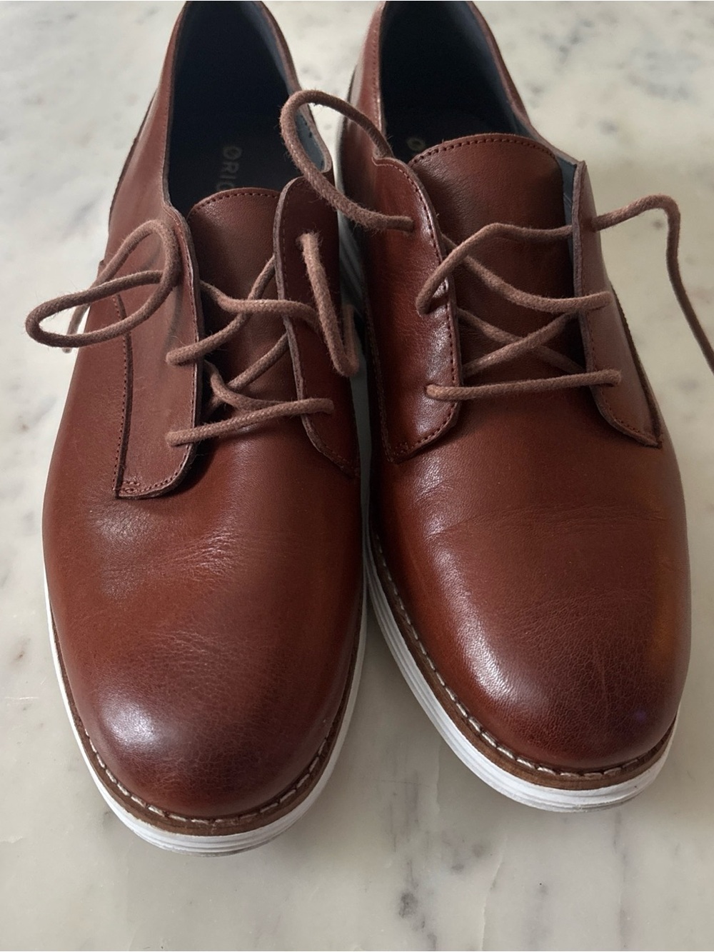 Cole Haan Women's Brown Leather Lace-Up Original Grand 7.5B